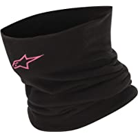 AlpInestars - Calentador de cuello- color negro logo fucsia